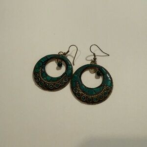 Green earrings